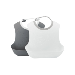 Дитячий посуд та аксесуари - Набір нагрудників Twistshake Pastel grey/white (78597)