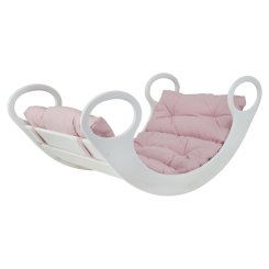 Кресла-качалки - Универсальная качалка-кроватка Uka-Chaka Маxi 104х45х53 см Белая/Розовый (hub_1zfe3n)