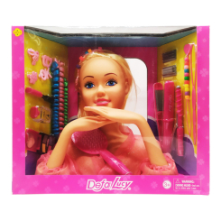 Куклы - Кукла-манекен DEFA 8415 Голова для причесок Розовое платье (15025)