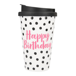 Чашки, стаканы - Стакан Top Model Happy birthday с крышкой 350 мл (042180/20)