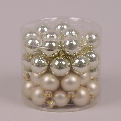 Аксесуари для свят - Кульки скляні Flora D-3 см. 45шт(44537) (MR35674)
