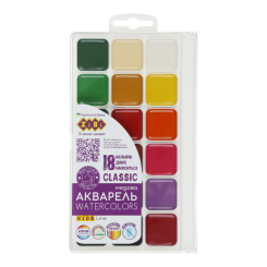 Краски акварельные медовые ZiBi Kids line Classic 18 цветов (ZB.6586)