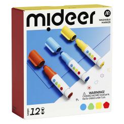 Канцтовари - Набір маркерів Mideer зі штампами 12 шт (MD3386)