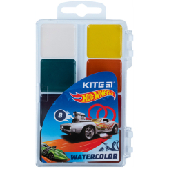 Канцтовары - Краски акварельные Kite Hot Wheels 8 цветов (HW21-065)