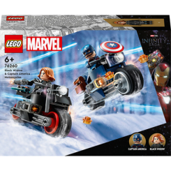 Конструктори LEGO - Конструктор LEGO Marvel Super Heroes Мотоцикли Чорної Вдови й Капітана Америка (76260)