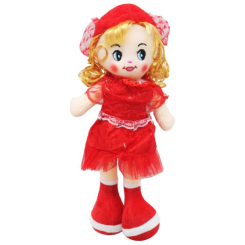 Куклы - Мягкая кукла Полина красная 37 см MIC (M14099) (223462)
