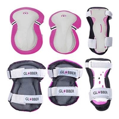 Защитное снаряжение - Защитный комплект для детей GLOBBER розовый 25-50 кг (541-110)