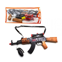 Стрілецька зброя - Автомат-тріскачка AK-47 з гранатою Golden Gun (810) (107975)