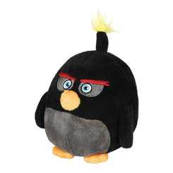 Персонажі мультфільмів - М'яка іграшка Angry birds Little plush Бомб 14 см (ANB0027)