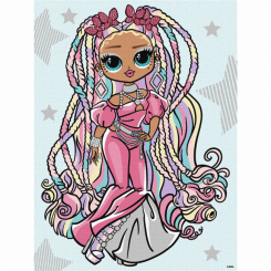 Товары для рисования - Картина по номерам Ідейка Lol Surprise OMG Fashion show Twist Queen со стразами 30х40 см (KHO6274)