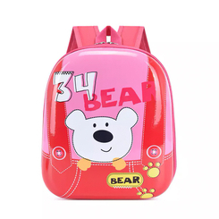 Рюкзаки и сумки - Детский рюкзак с твердым корпусом Lesko DK-12 Bear Розовый (6837-23423)