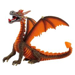Фігурки тварин - Іграшка-фігурка Bullyland Дракон помаранчевий що сидить (75595)