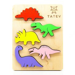 Розвивальні іграшки - Пазл-вкладиш Tatev Динозаврики (0058) (4820230000000)