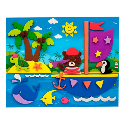 Наборы для творчества - Набор для творчества Apli Krapli Аппликация Мишка (2222433095011)