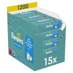 Товари для догляду - Вологі серветки Pampers Fresh clean 15х80 шт (8001841078496)