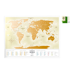 Развлекательные игры - Скретч карта мира Gold World 1DEA.me Travel Map (4820191130029)