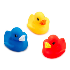 Іграшки для ванни - Набір іграшок для ванни Addo Droplets Три качечки жовта, червона, синя (312-17101-B/4)