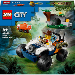 Конструктори LEGO - ​Конструктор LEGO City Квадроцикл для дослідження джунглів «Місія Червоної панди» (60424)