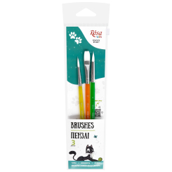 Канцтовары - Набор кистей Rosa Kids 3 шт (184163)