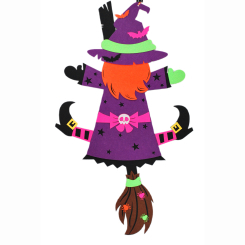 Аксесуари для свят - Декор Apli Krapli Відьма на мітлі (ХН-65)