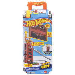 Паркинги и гаражи - Игровой набор Hot Wheels City Гараж со спуском красный (JMJ52/1)