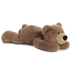 Мягкие животные - Мягкая игрушка Aurora Медведь лежащий коричневый 28 см (171456C)