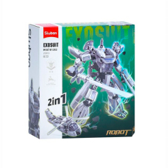 Конструктори з унікальними деталями - Конструктор Sluban Робот гелікоптер 218 деталей (M38-B1282) Конструктори з унікальними деталями - Конструктор Sluban Робот гелікоптер 218 деталей (M38-B1282)