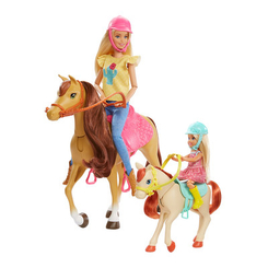 Модельні ляльки - Ігровий набір Barbie Верхова їзда та обійми (FXH15)