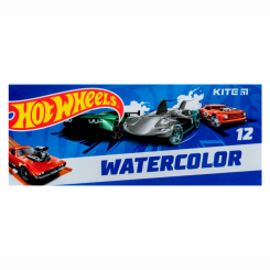 Канцтовары - Краски акварельные Kite Hot Wheels 12 цветов (HW23-041)