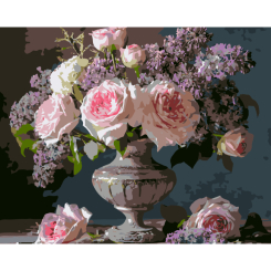 Товары для рисования - Картина по номерам Strateg Розы в вазе 40 х 50 (VG048) Товары для рисования - Картина по номерам Strateg Розы в вазе 40 х 50 (VG048)