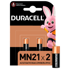 Акумулятори і батарейки - ​Батарейки алкаліновi Duracell 12V MN21 (5000394071117)
