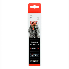 Канцтовари - Олівці кольорові Kite Dogs 6 кольорів (K22-050-1)