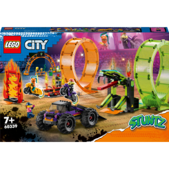 Конструктори LEGO - Конструктор LEGO City Подвійна петля каскадерської арени (60339)