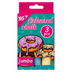 Канцтовары - Мел цветной Yes Jumbo Sweet Cream 3 шт (400493) Канцтовары - Мел цветной Yes Jumbo Sweet Cream 3 шт (400493)