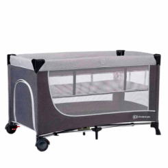 Манежи - Кровать-манеж Kinderkraft Leody Grey (KCLEOD00GRY0000)
