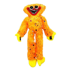 Персонажи мультфильмов - Мягкая игрушка UKC Блестящий Хаги Ваги Huggy Wuggy с липучками на руках 45 см Оранжевый (1634106011)