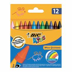 Канцтовары - Мел восковой BIC Kids Wax Crayons 12 шт в наборе (927829)