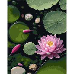 Товары для рисования - Картина по номерам Strateg Утренняя кувшинка на черном фоне 40 х 50 (AH1265) Товары для рисования - Картина по номерам Strateg Утренняя кувшинка на черном фоне 40 х 50 (AH1265)