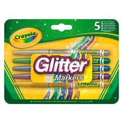 Товари для малювання - Фломастери з блискітками Crayola 5 шт (58-8645)