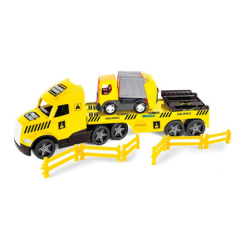 Транспорт и спецтехника - Машинка Wader Magic truck technic Эвакуатор со строительными контейнерами (36470)