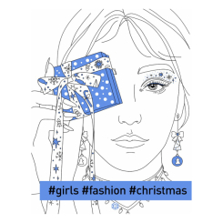 Товари для малювання - Розмальвка Жорж Girls fashion christmas (9786178287023)