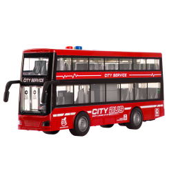 Транспорт и спецтехника - ​Автомодель DIY Toys Инерционный двухэтажный автобус красный (CJ-4023760/3)