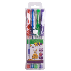 Набор гелевых ручек ZiBi Kids line Glitter 4 цвета (ZB.2200-99)