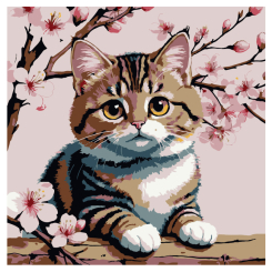 Товары для рисования - Картина по номерам Strateg Кот под цветением 20 х 20 см (HH8030) Товары для рисования - Картина по номерам Strateg Кот под цветением 20 х 20 см (HH8030)