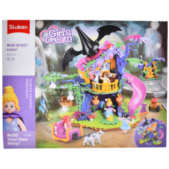 Конструкторы с уникальными деталями - Конструктор Sluban Розовая серия Дом волшебницы 435 деталей (M38-B1057)