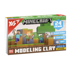 Набори для ліплення - Пластилін Yes Minecraft 24 кольори (540682)
