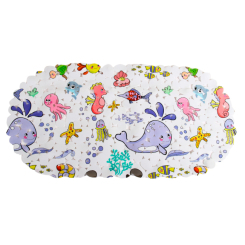 Товары по уходу - Защитный коврик в ванну Lindo на присосках белый (69666668686663) (6966668686663)