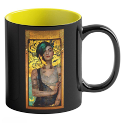 Чашки, склянки - Термочутлива чашка GoodLoot Game Art Chronicles Cyberpunk 2077 Judy and Gustav Klimt (5908305247654)