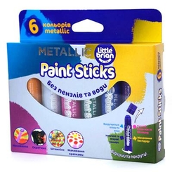 Товары для рисования - Пастель Little Brian Paint sticks металлик 6 шт (LBPS10MA6)
