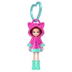 Ляльки - Мінілялька-брелок Polly Pocket у худі Малинова (JMN38/7)